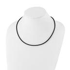 Chisel 3mm Genuine Leather Greece Textured Necklace