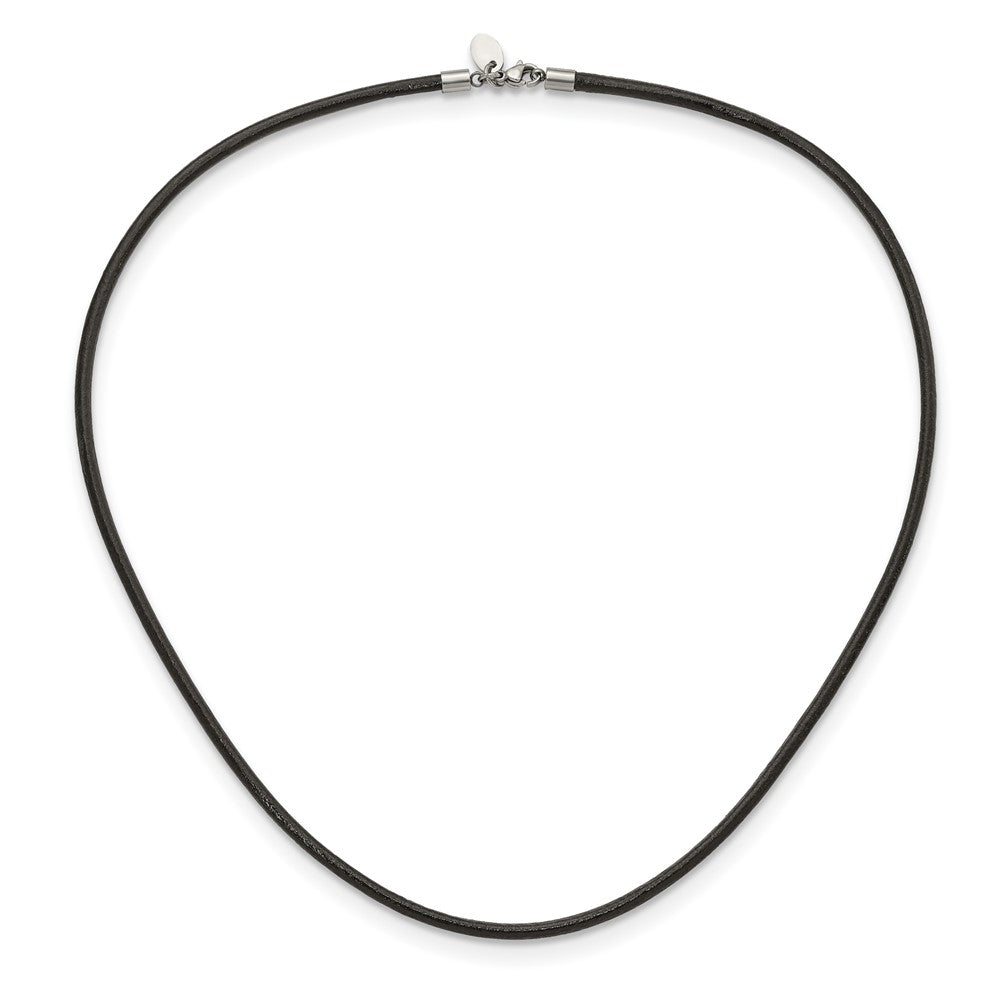 Chisel 3mm Genuine Leather Greece Textured Necklace