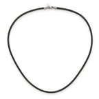 Chisel 3mm Genuine Leather Greece Textured Necklace