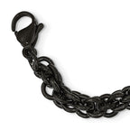 Chisel Stainless Steel Polished Black IP-plated Necklace