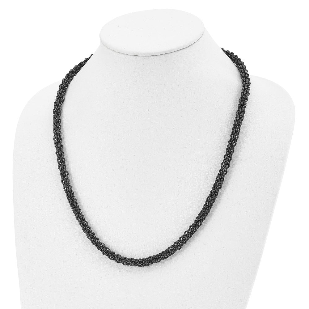 Chisel Stainless Steel Polished Black IP-plated Necklace