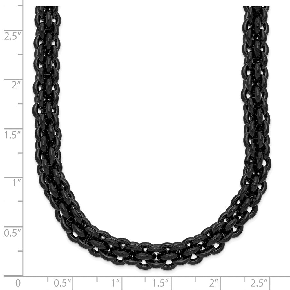 Chisel Stainless Steel Polished Black IP-plated Necklace