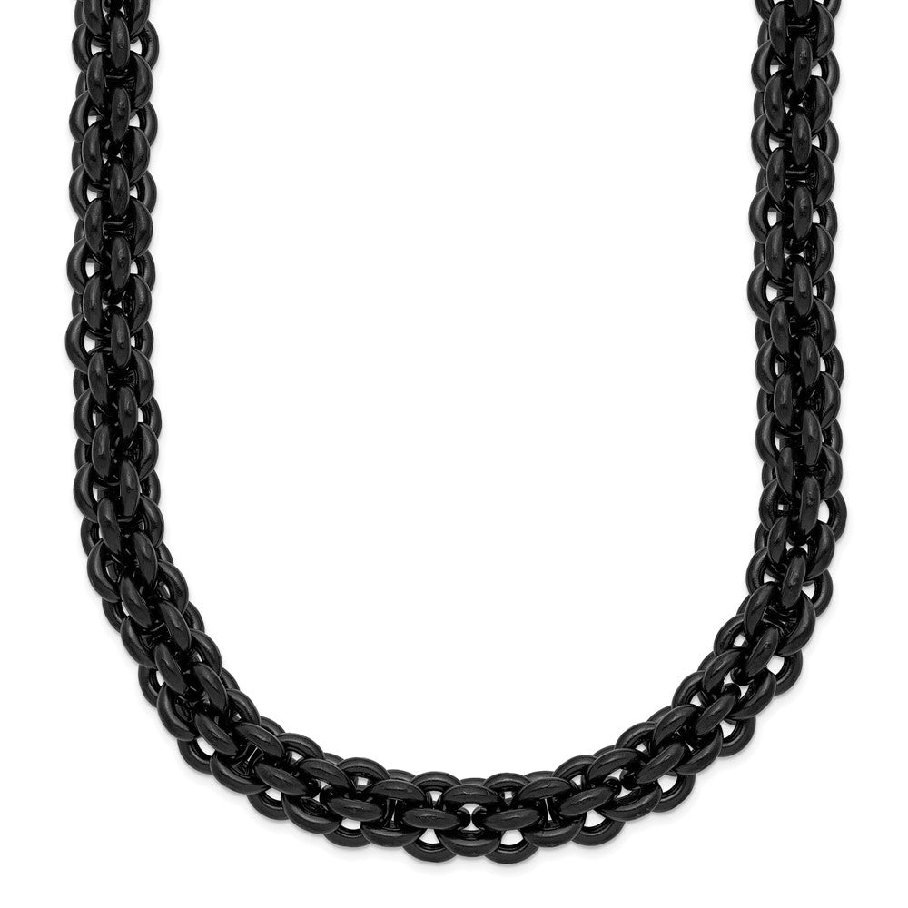 Chisel Stainless Steel Polished Black IP-plated Necklace