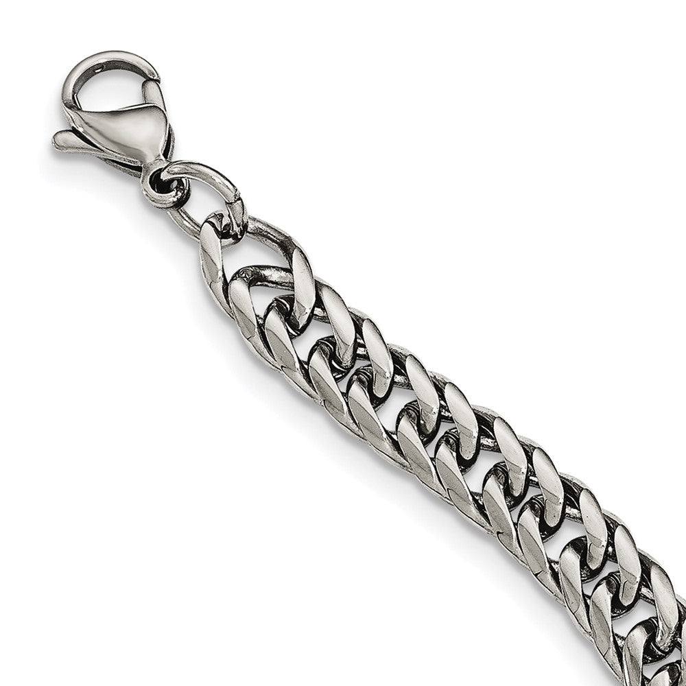 Chisel Stainless Steel Polished Double Curb Chain Necklace