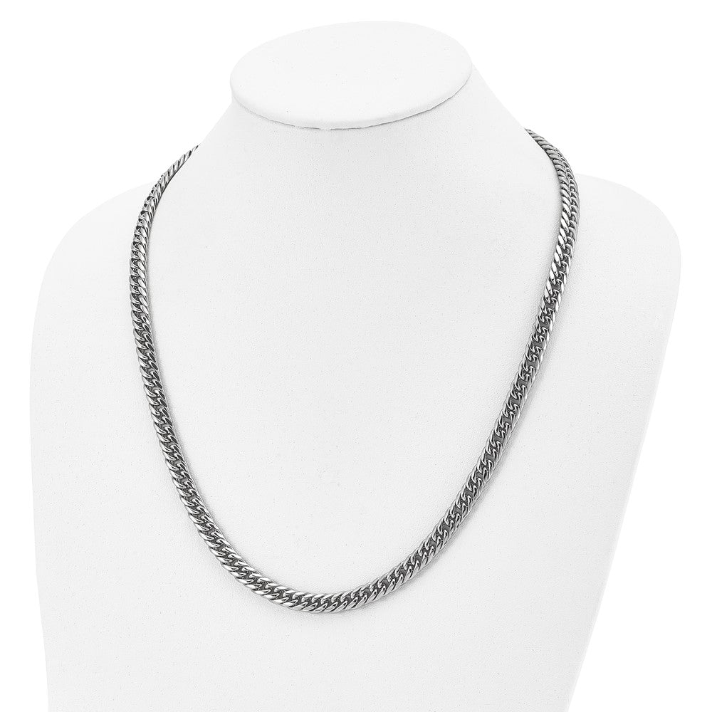 Chisel Stainless Steel Polished Double Curb Chain Necklace