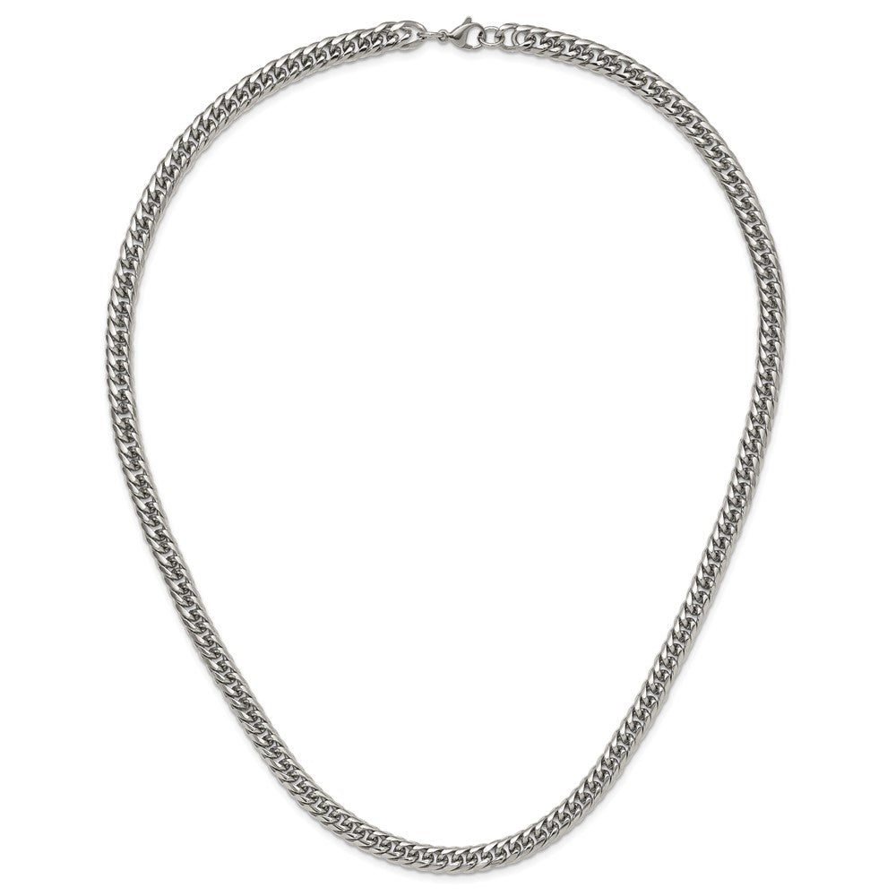 Chisel Stainless Steel Polished Double Curb Chain Necklace