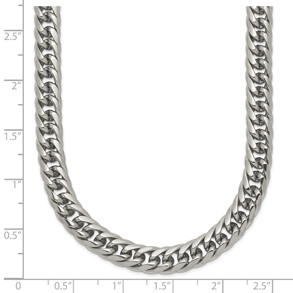 Chisel Stainless Steel Polished Double Curb Chain Necklace