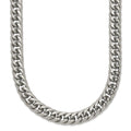 Chisel Stainless Steel Polished Double Curb Chain Necklace