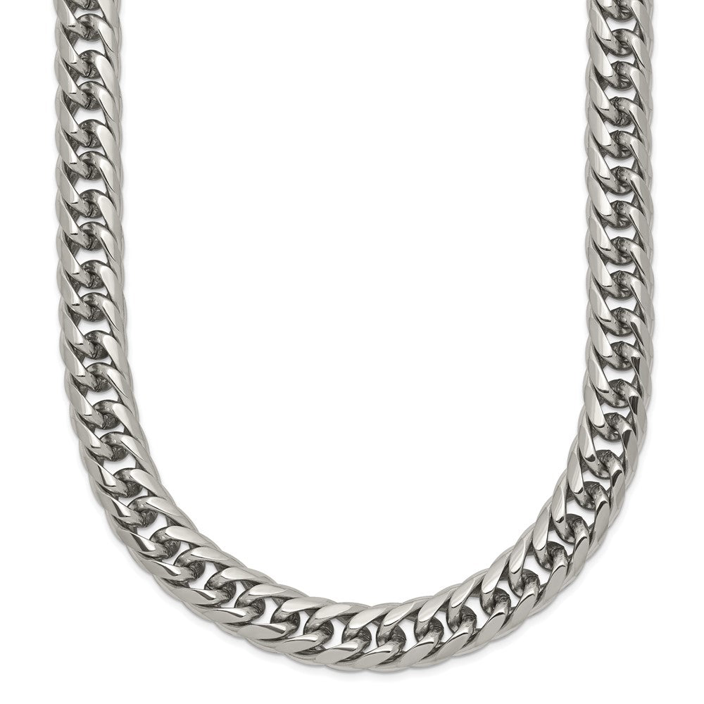 Chisel Stainless Steel Polished Double Curb Chain Necklace