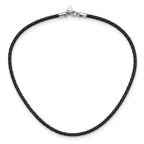 Chisel 4mm Genuine Leather Weave Necklace
