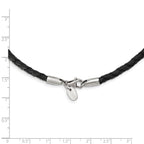 Chisel 4mm Genuine Leather Weave Necklace