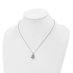 Stainless Steel Polished Fleur de lis 18.75in w/2 ext Necklace