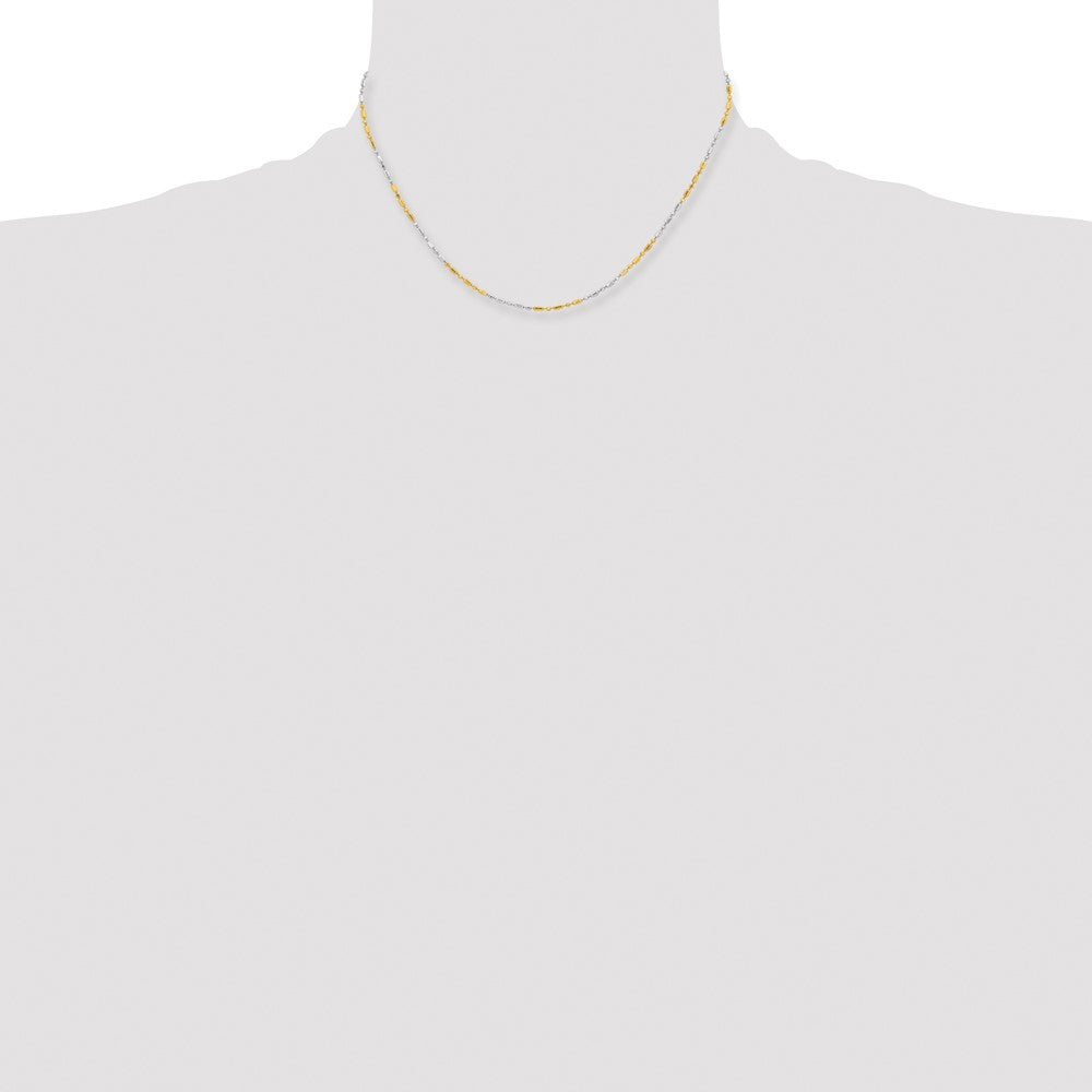 Chisel Two-tone Brass 1.2mm Fancy Chain