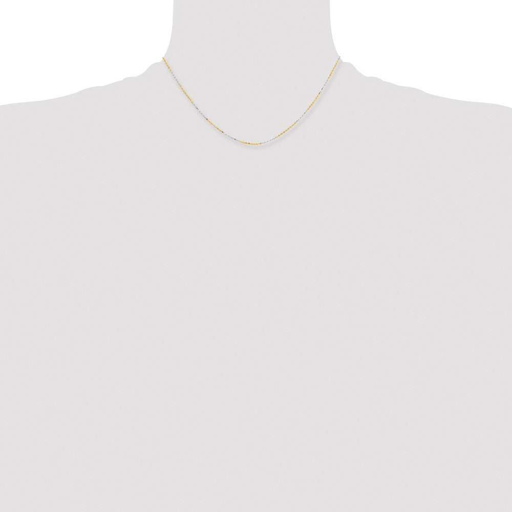 Chisel Two-tone Brass 1.5mm Ball Chain
