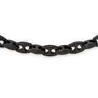 Chisel Stainless Steel Brushed Black IP-plated Link Necklace