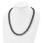 Chisel Stainless Steel Brushed Black IP-plated Link Necklace