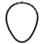 Chisel Stainless Steel Brushed Black IP-plated Link Necklace
