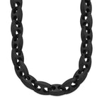 Chisel Stainless Steel Brushed Black IP-plated Link Necklace