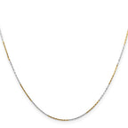Chisel Two-tone Brass 0.85mm Fancy Chain