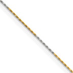Chisel Two-tone Brass 0.85mm Fancy Chain