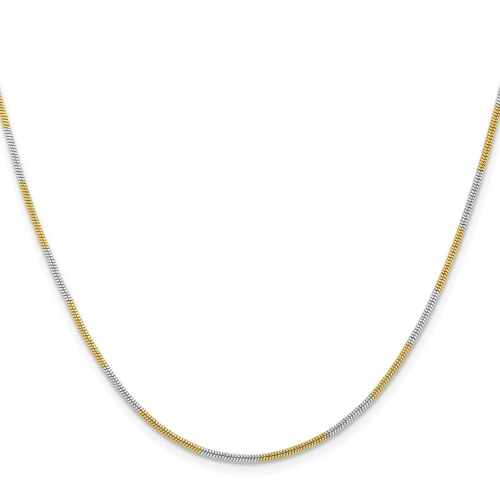 Chisel Two-tone Brass 1.00mm Snake Chain
