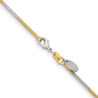Chisel Two-tone Brass 1.00mm Snake Chain