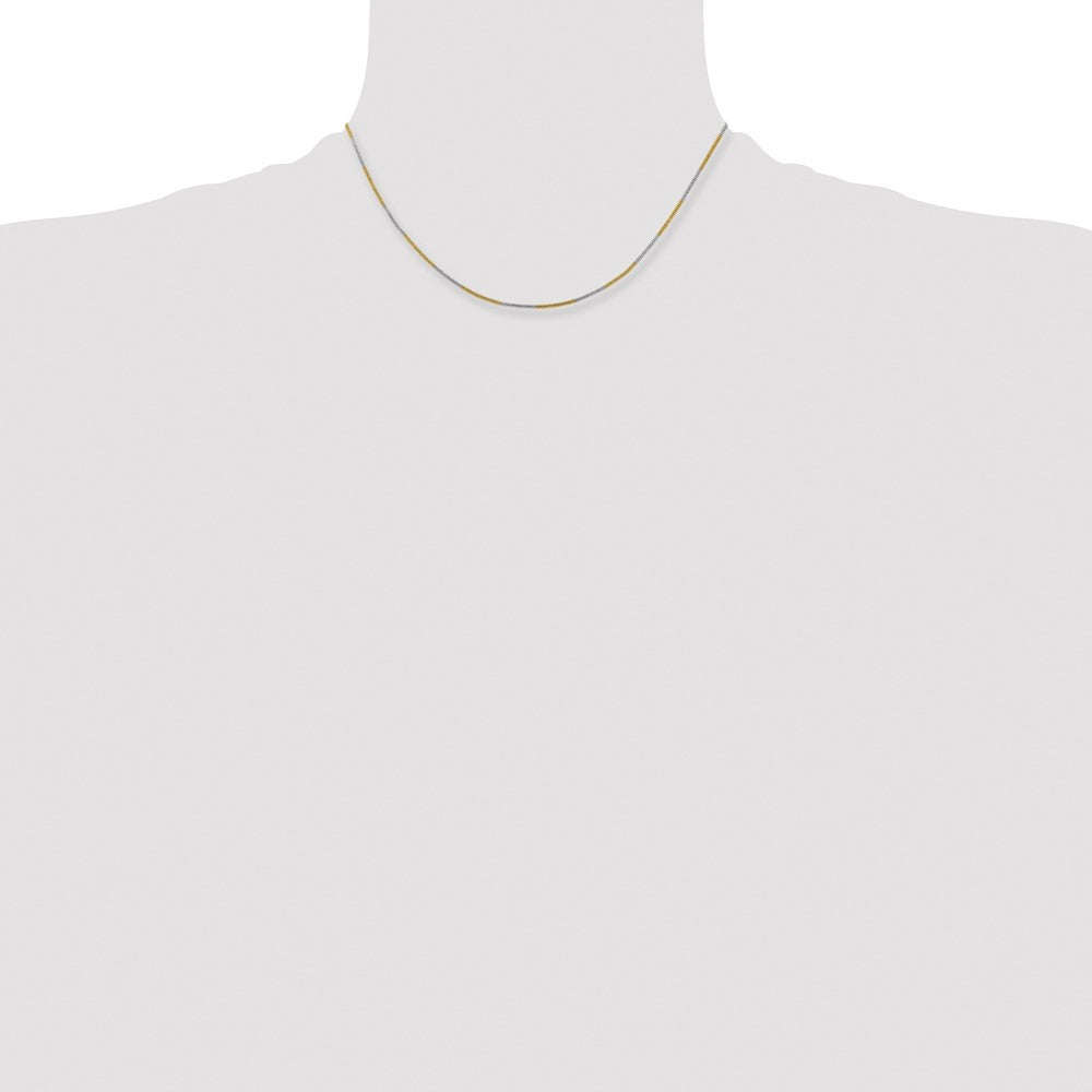 Chisel Two-tone Brass 1.00mm Snake Chain