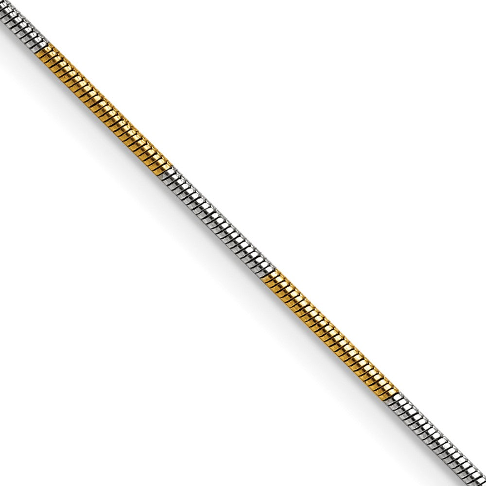 Chisel Two-tone Brass 1.00mm Snake Chain