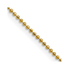 Chisel Gold-tone Brass 1.50mm Plated Ball Chain
