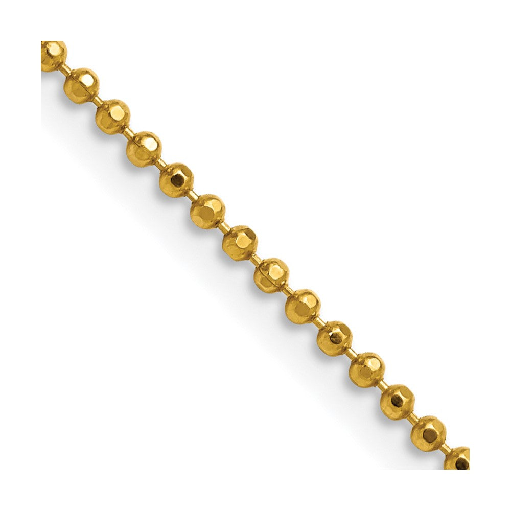 Chisel Gold-tone Brass 2.00mm Plated Ball Chain
