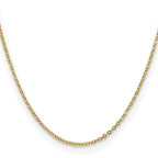 Chisel Gold-tone Brass 1.70mm Plated Rolo Chain