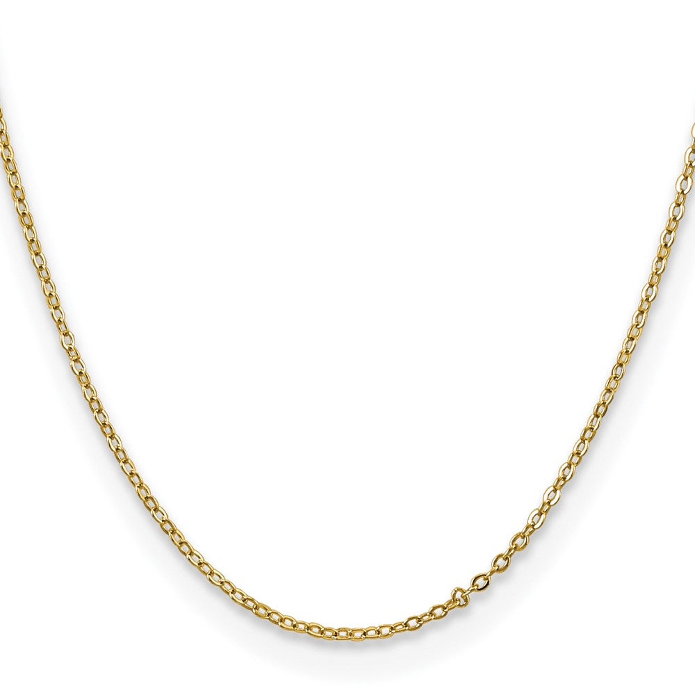 Chisel Gold-tone Brass 1.70mm Plated Rolo Chain