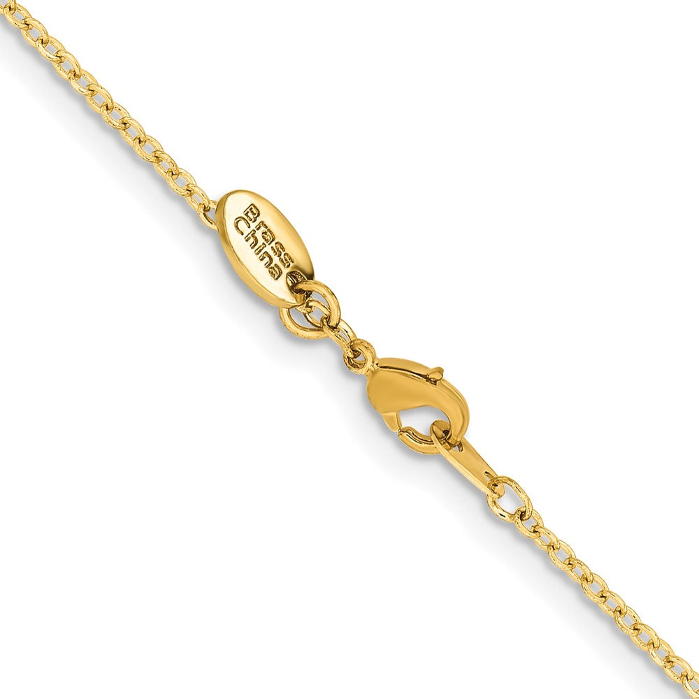 Chisel Gold-tone Brass 1.70mm Plated Rolo Chain