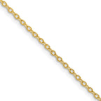 Chisel Gold-tone Brass 1.70mm Plated Rolo Chain