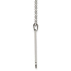 Chisel Stainless Steel Brushed and Polished Rounded Edge 2mm Dog Tag on a 24 inch Ball Chain Necklace