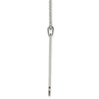 Chisel Stainless Steel Brushed and Polished Round Edge XLarge 2mm Dog Tag on a 24 inch Ball Chain Necklace