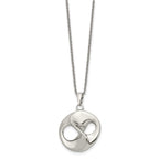 Stainless Steel Polished 17in w/2in ext Necklace