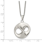Stainless Steel Polished 17in w/2in ext Necklace