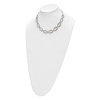 Stainless Steel Polished Laser Cut w/ ext Necklace