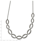 Stainless Steel Polished Laser Cut w/ ext Necklace