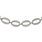 Stainless Steel Polished Laser Cut w/ ext Necklace