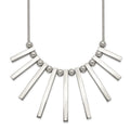 Chisel Stainless Steel Polished Bars and Beads on a 15.75 inch Snake Chain with a 1 inch Extension Necklace