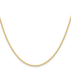 Chisel Stainless Steel Polished Yellow IP-plated 2mm Ball Chain