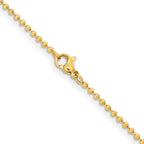 Chisel Stainless Steel Polished Yellow IP-plated 2mm Ball Chain