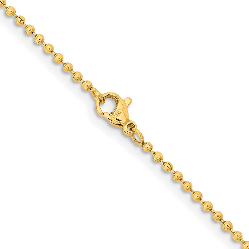 Chisel Stainless Steel Polished Yellow IP-plated 2mm Ball Chain