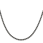 Chisel Stainless Steel Polished Black IP-plated 3mm Ball Chain