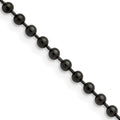 Chisel Stainless Steel Polished Black IP-plated 3mm Ball Chain