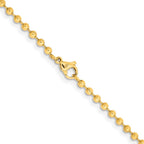 Chisel Stainless Steel Polished Yellow IP-plated 3mm Ball Chain