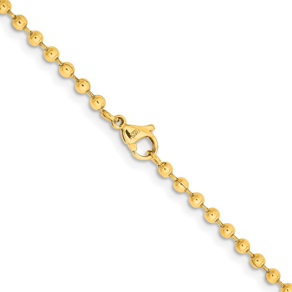 Chisel Stainless Steel Polished Yellow IP-plated 3mm Ball Chain
