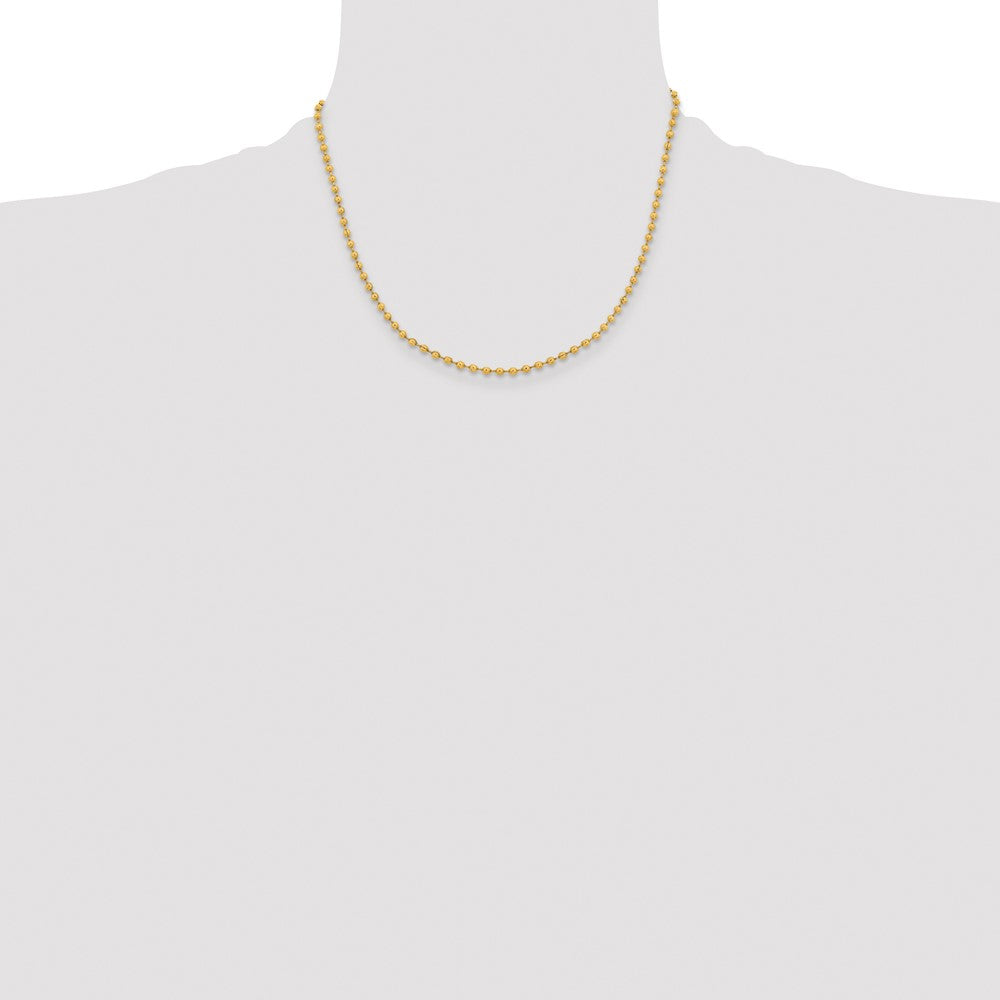 Chisel Stainless Steel Polished Yellow IP-plated 3mm Ball Chain